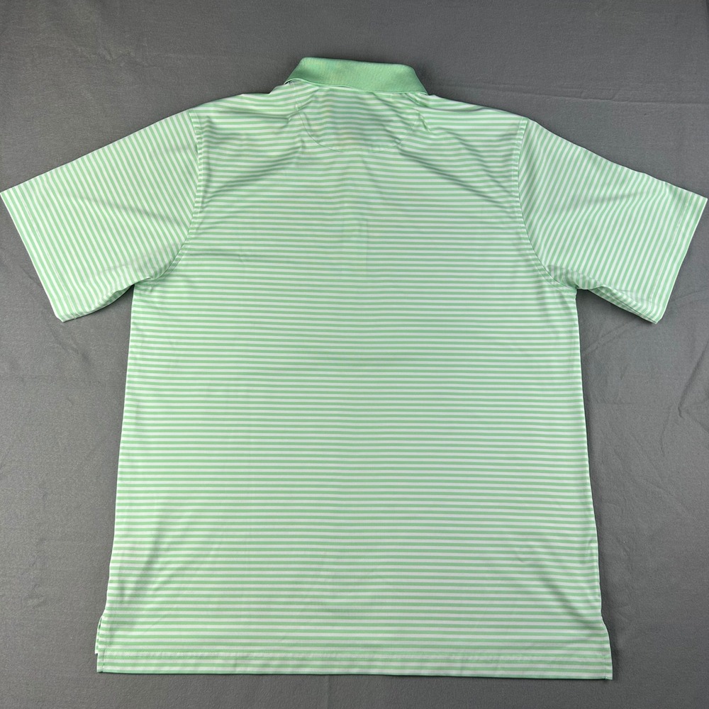 Donald Ross Polo Shirt Mens Large Green Striped Short Sleeve Golf Performance - Picture 7 of 7